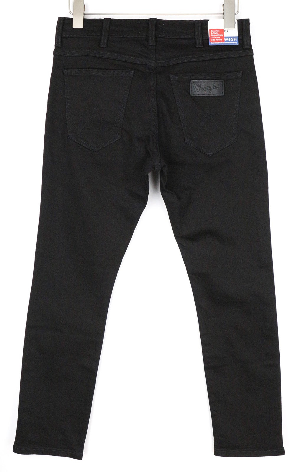 WRANGLER Larston W32/L30 Men's Jeans Slim Fit Black Stretch Denim Cotton Mix