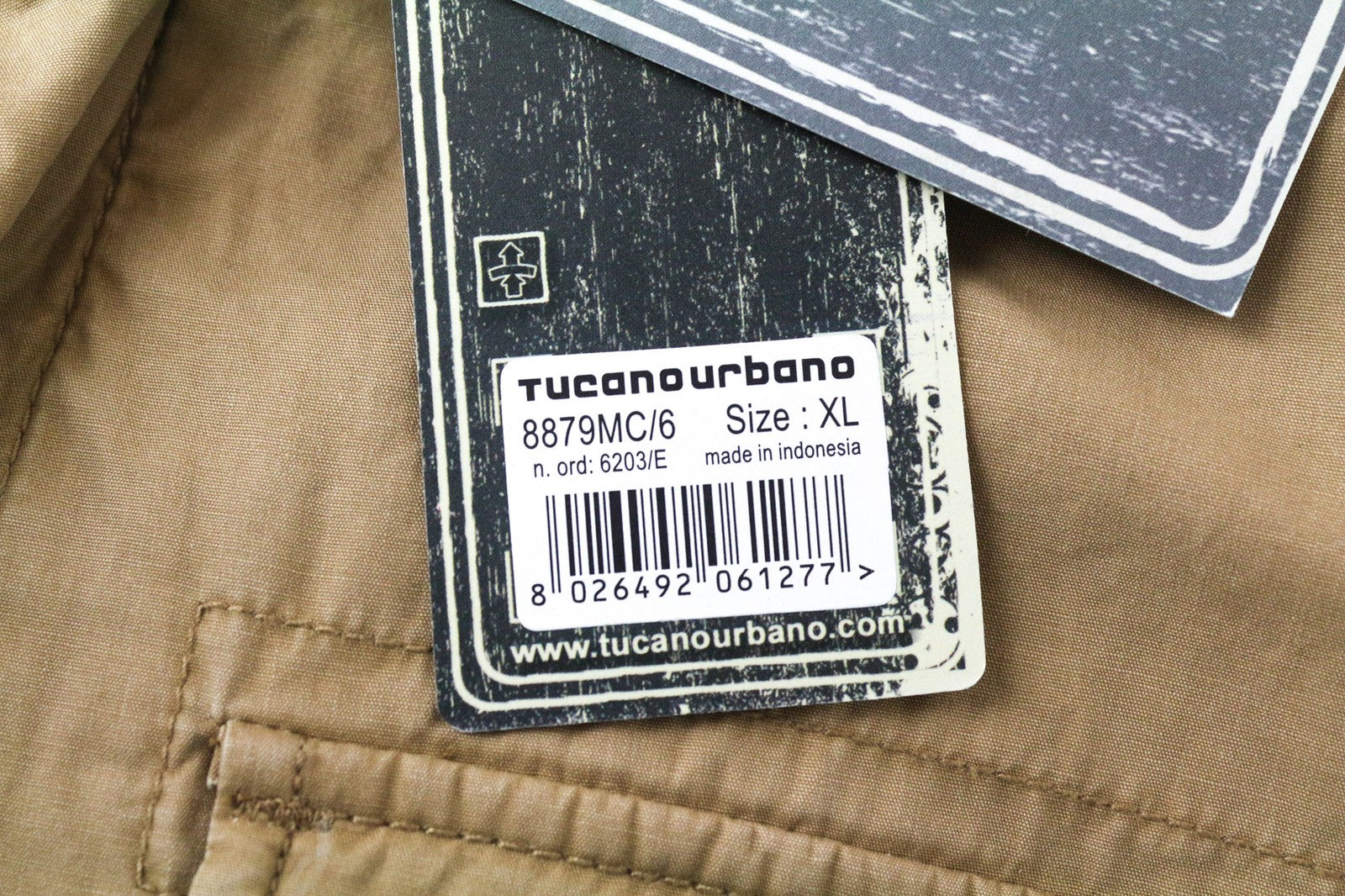 TUCANO URBANO Douz Men's Jacket XL Brown Lined Moto Snap Zip Cotton