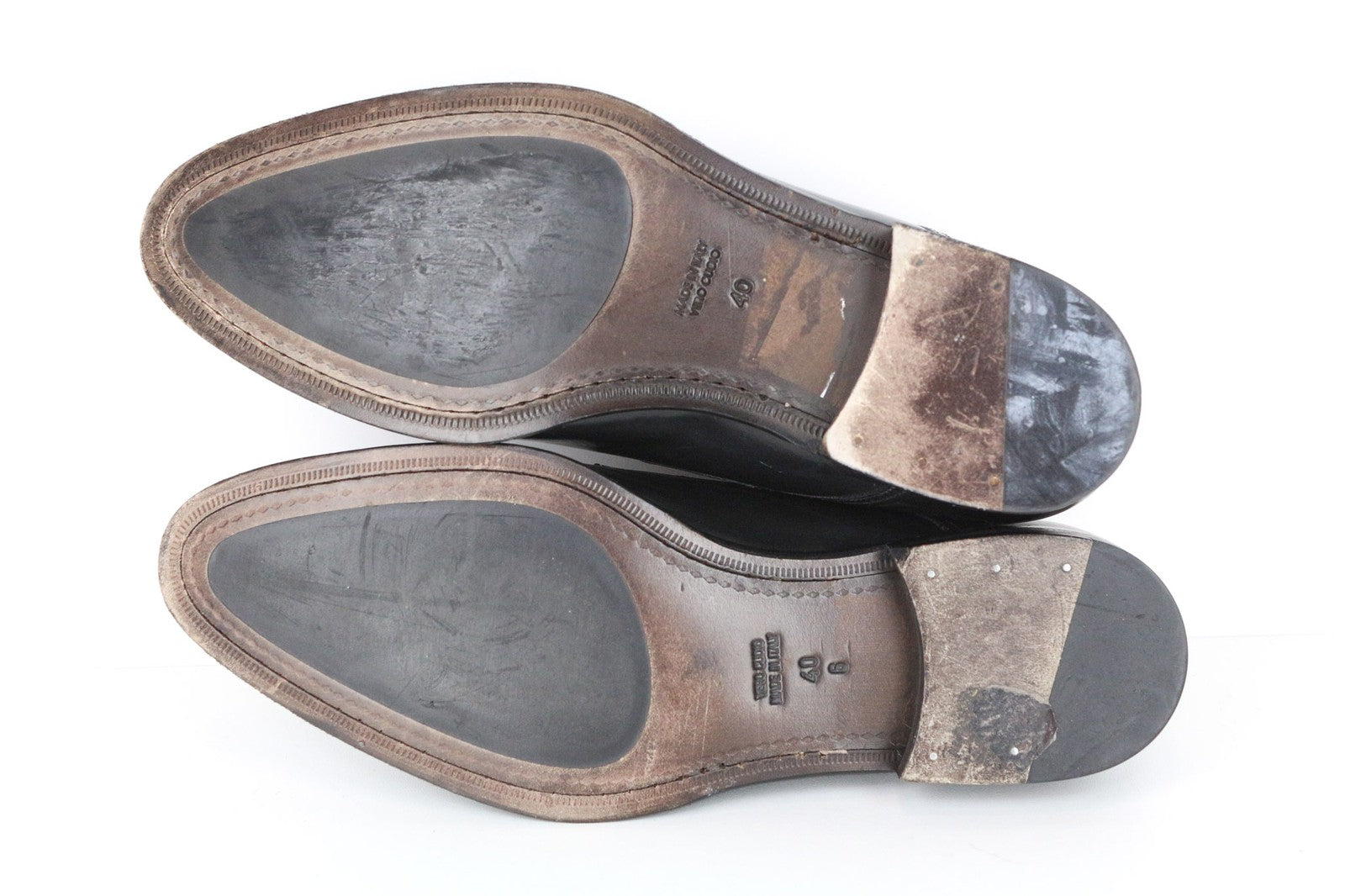 SUITSUPPLY Men's Formal Shoes EU40 Black Leather Low Lace-Up Classic