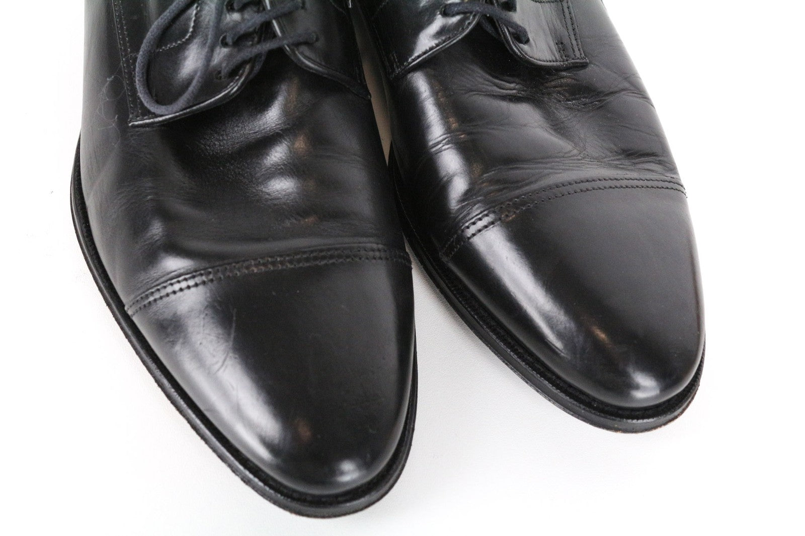 SUITSUPPLY Men's Formal Shoes EU40 Black Leather Low Lace-Up Classic