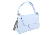 O BAG Con Pattina Women Bag OS Light Blue Lined Logo Square Baguette Crossbody
