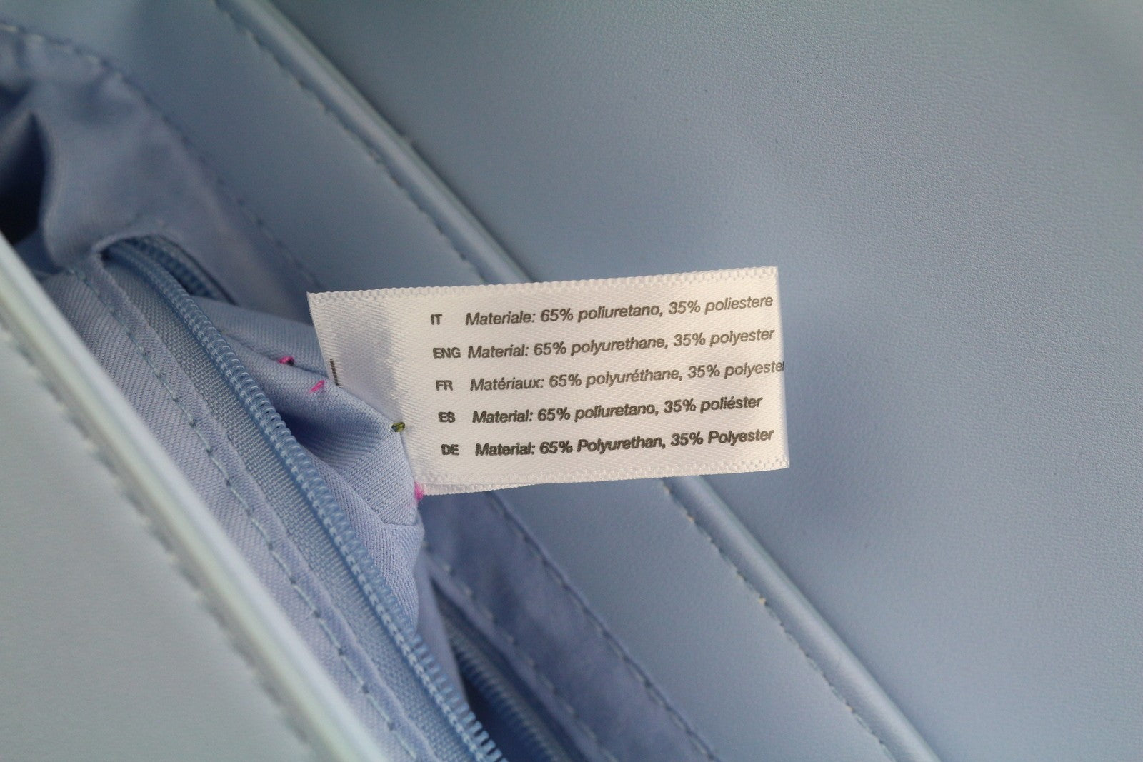 O BAG Con Pattina Women Bag OS Light Blue Lined Logo Square Baguette Crossbody