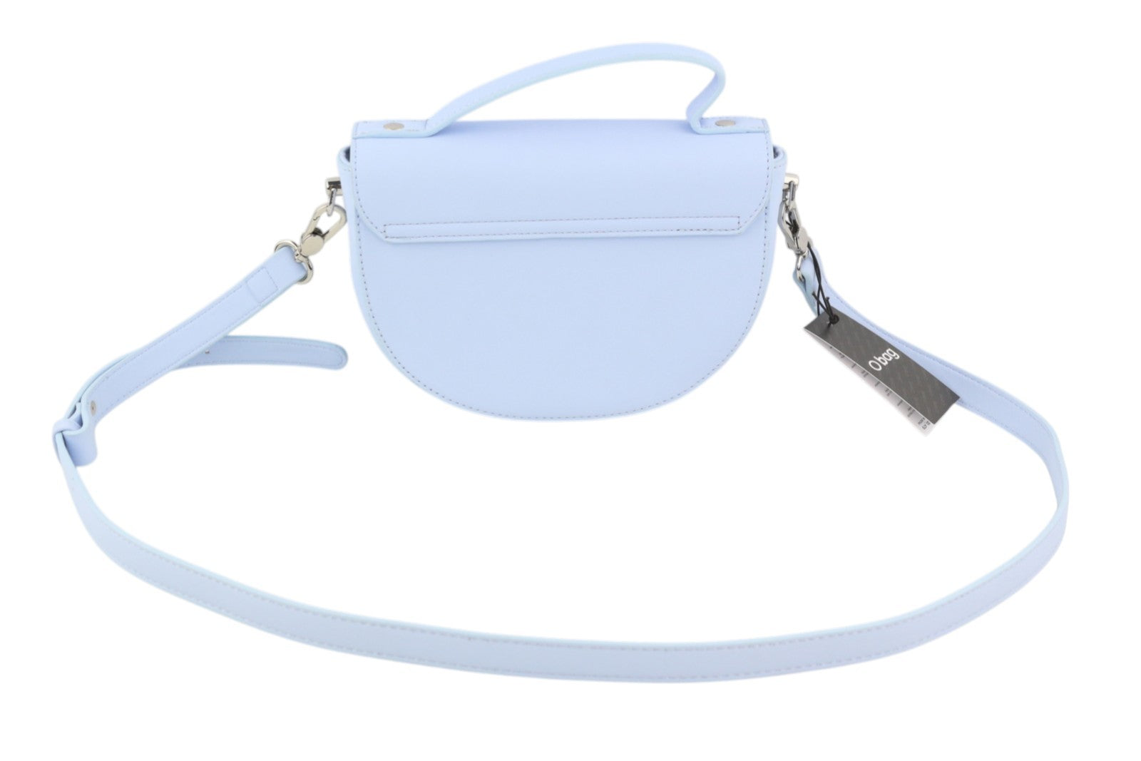 O BAG Praga Women Bag OS Light Blue Adjustable Strap Half Moon Crossbody Logo