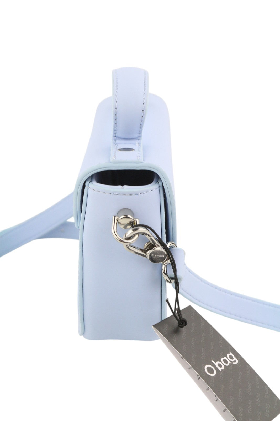 O BAG Praga Women Bag OS Light Blue Adjustable Strap Half Moon Crossbody Logo