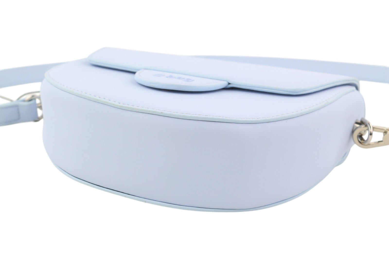 O BAG Praga Women Bag OS Light Blue Adjustable Strap Half Moon Crossbody Logo