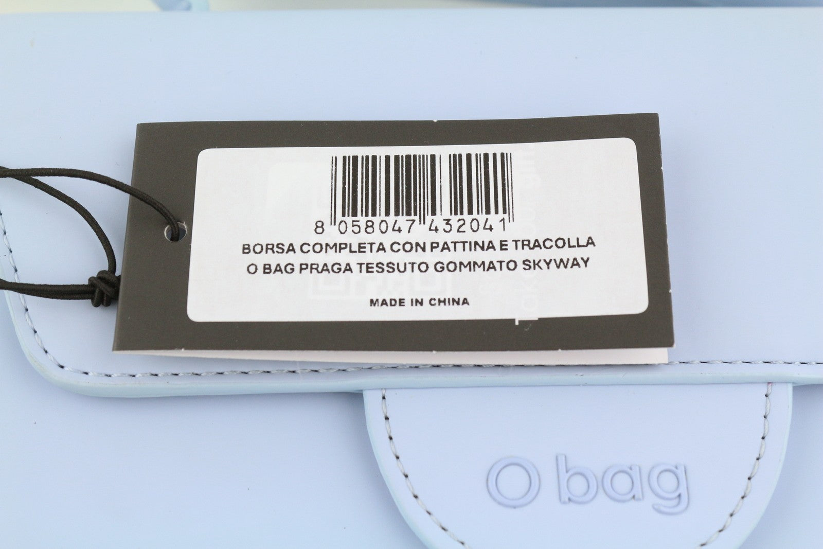 O BAG Praga Women Bag OS Light Blue Adjustable Strap Half Moon Crossbody Logo