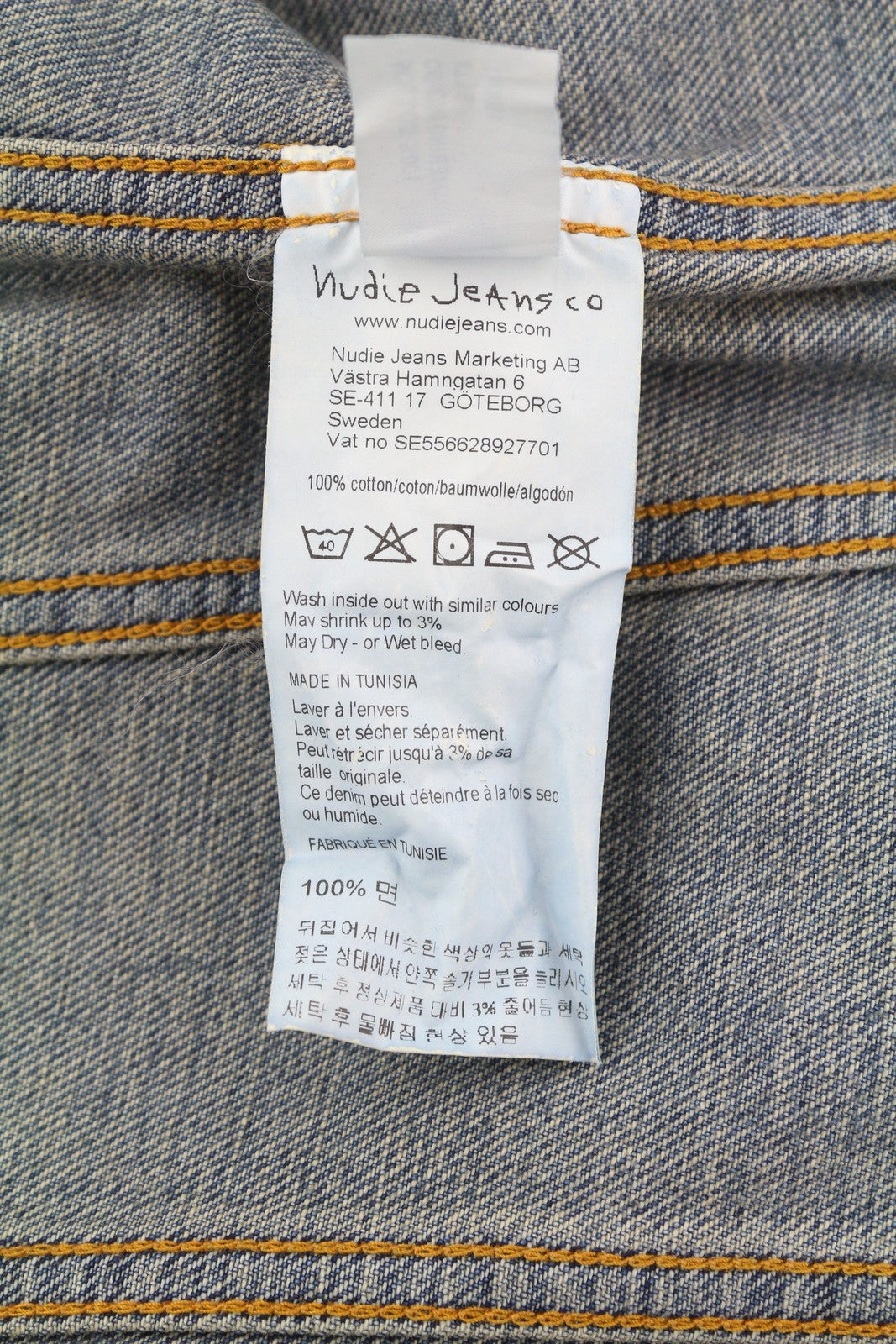 NUDIE JEANS Billy Men Jacket M Shimmering Indigo Button Ripped Distress Denim