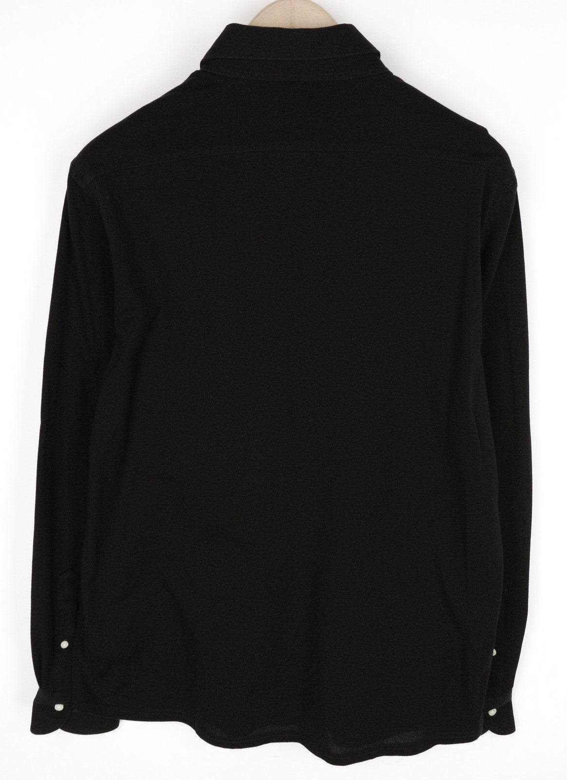 SUITSUPPLY Men's Shirt 43/44/17/17.5 Extra Slim Cutaway Black Cotton