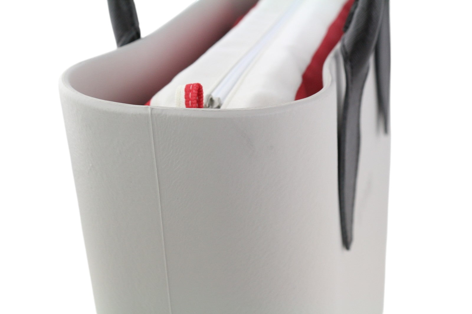 O BAG Women Bag OS Light Grey Inner Zipper Bag Double Handles Square Casual