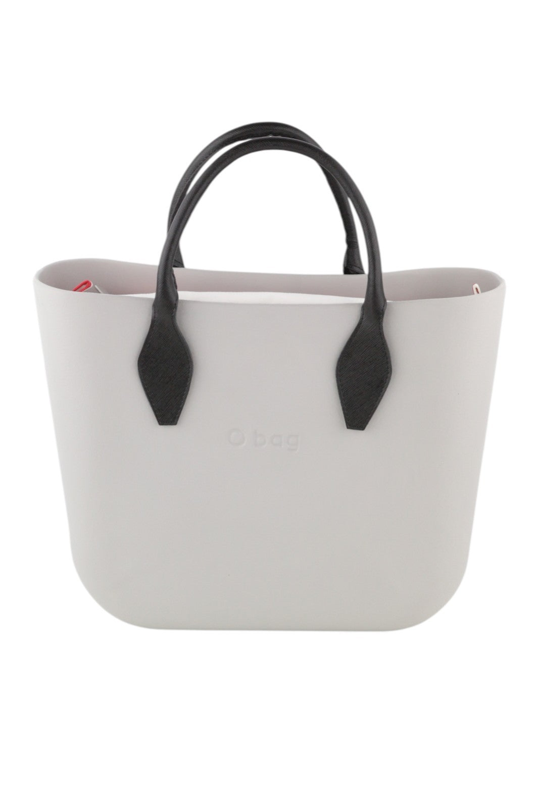 O BAG Women Bag OS Light Grey Inner Zipper Bag Double Handles Square Casual