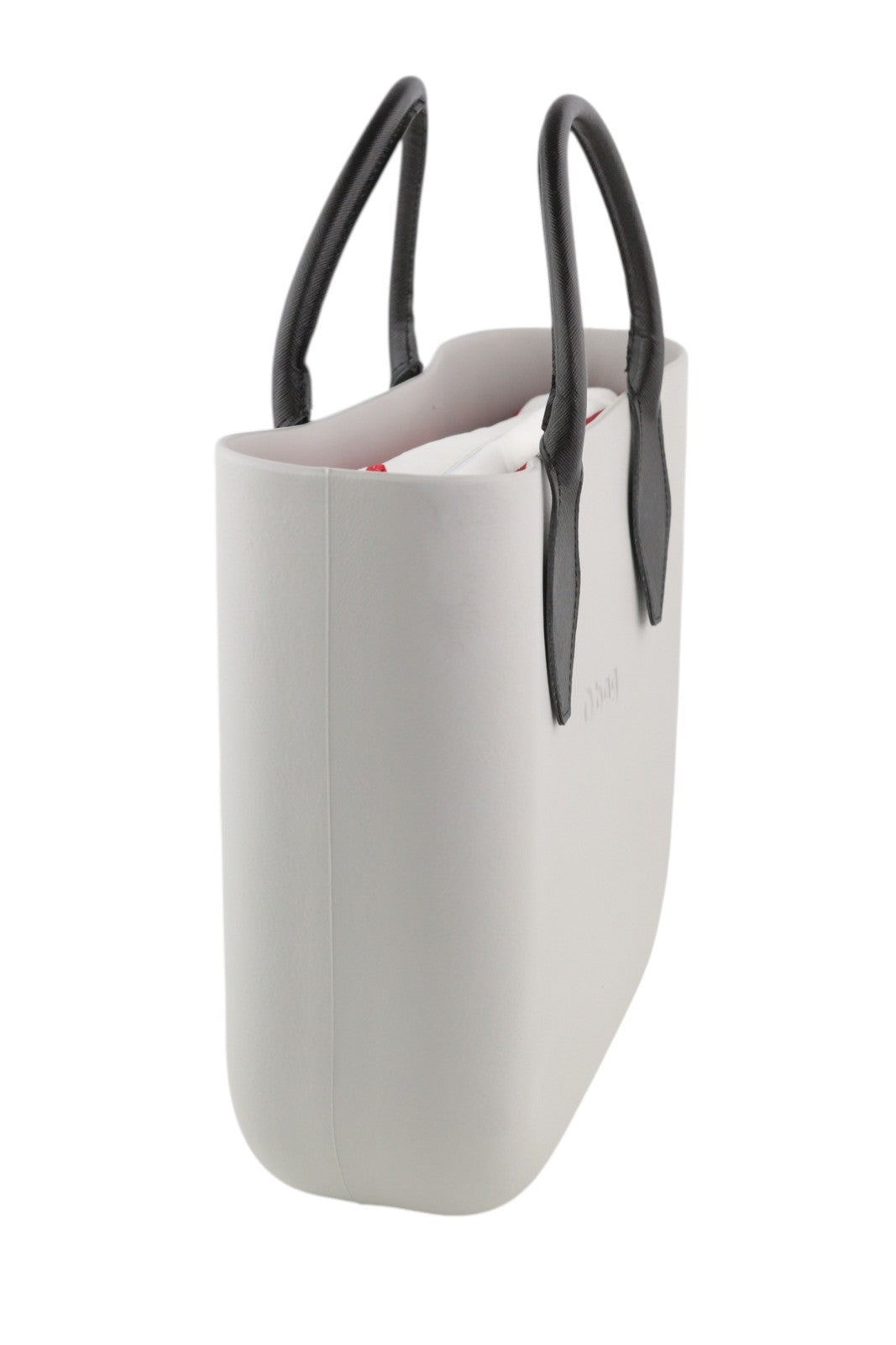 O BAG Women Bag OS Light Grey Inner Zipper Bag Double Handles Square Casual