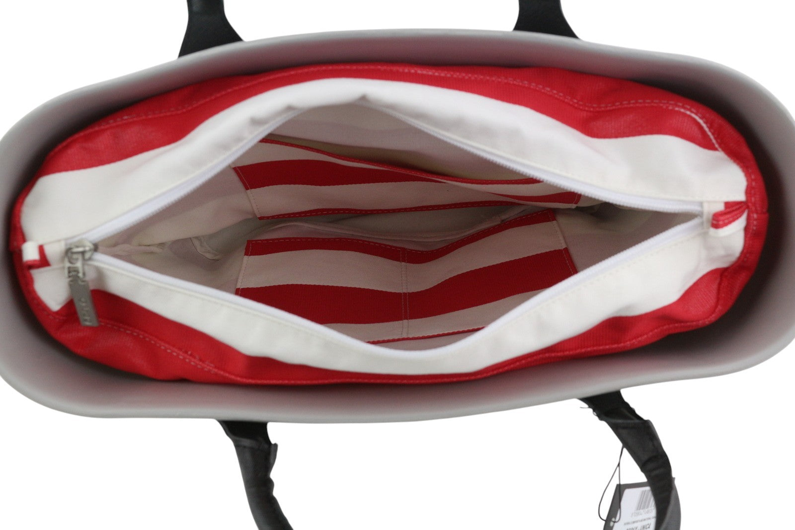 O BAG Women Bag OS Light Grey Inner Zipper Bag Double Handles Square Casual