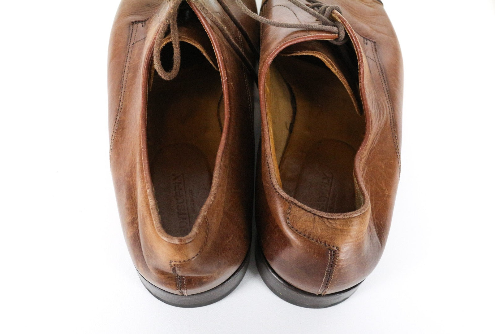 SUITSUPPLY Men's Shoes EU43 Brown Leather Low-Top Formal Classic