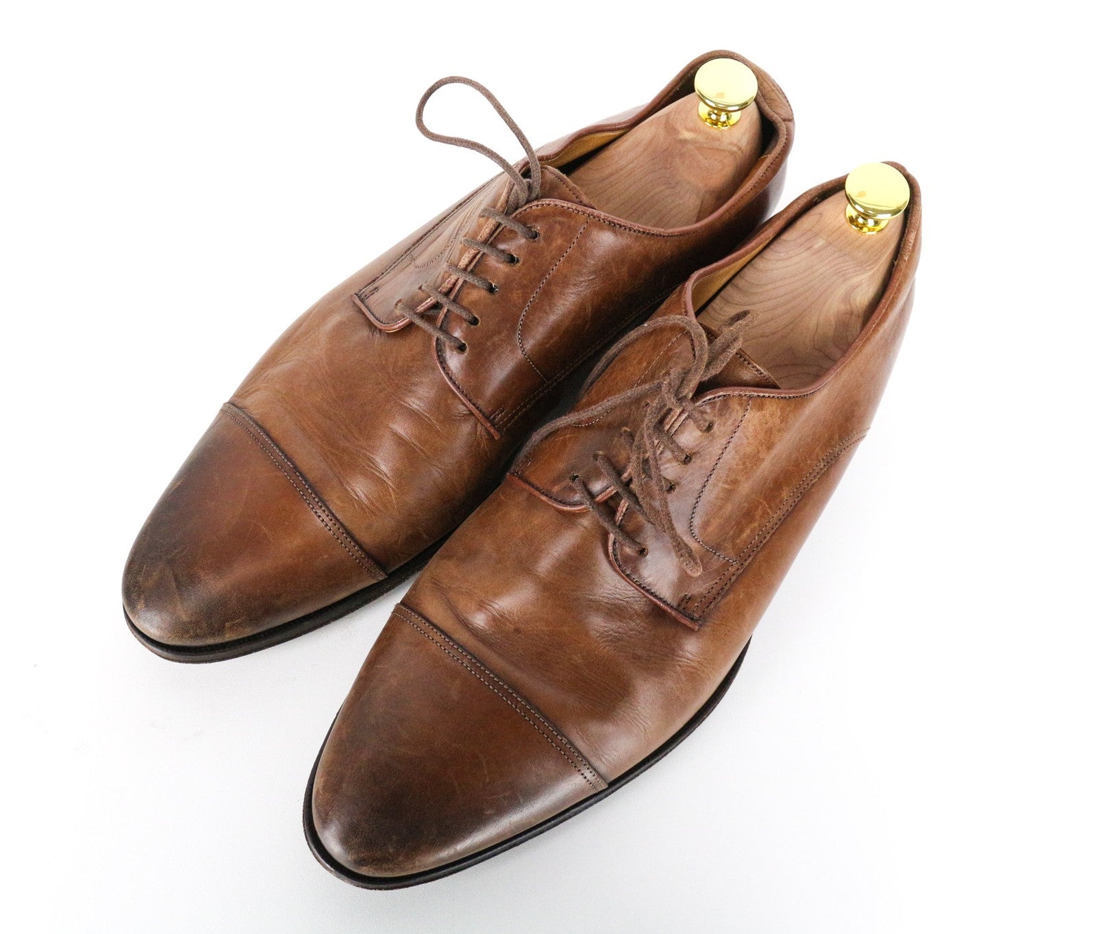 SUITSUPPLY Men's Shoes EU43 Brown Leather Low-Top Formal Classic