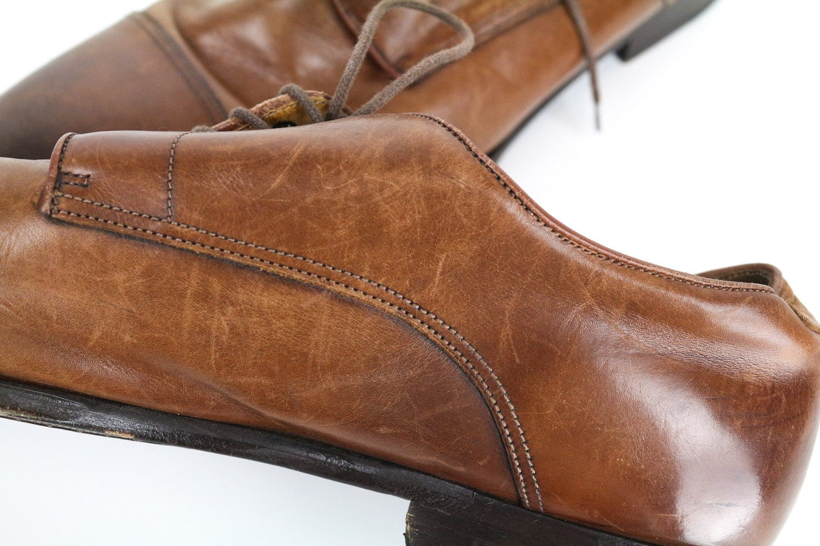 SUITSUPPLY Men's Shoes EU43 Brown Leather Low-Top Formal Classic