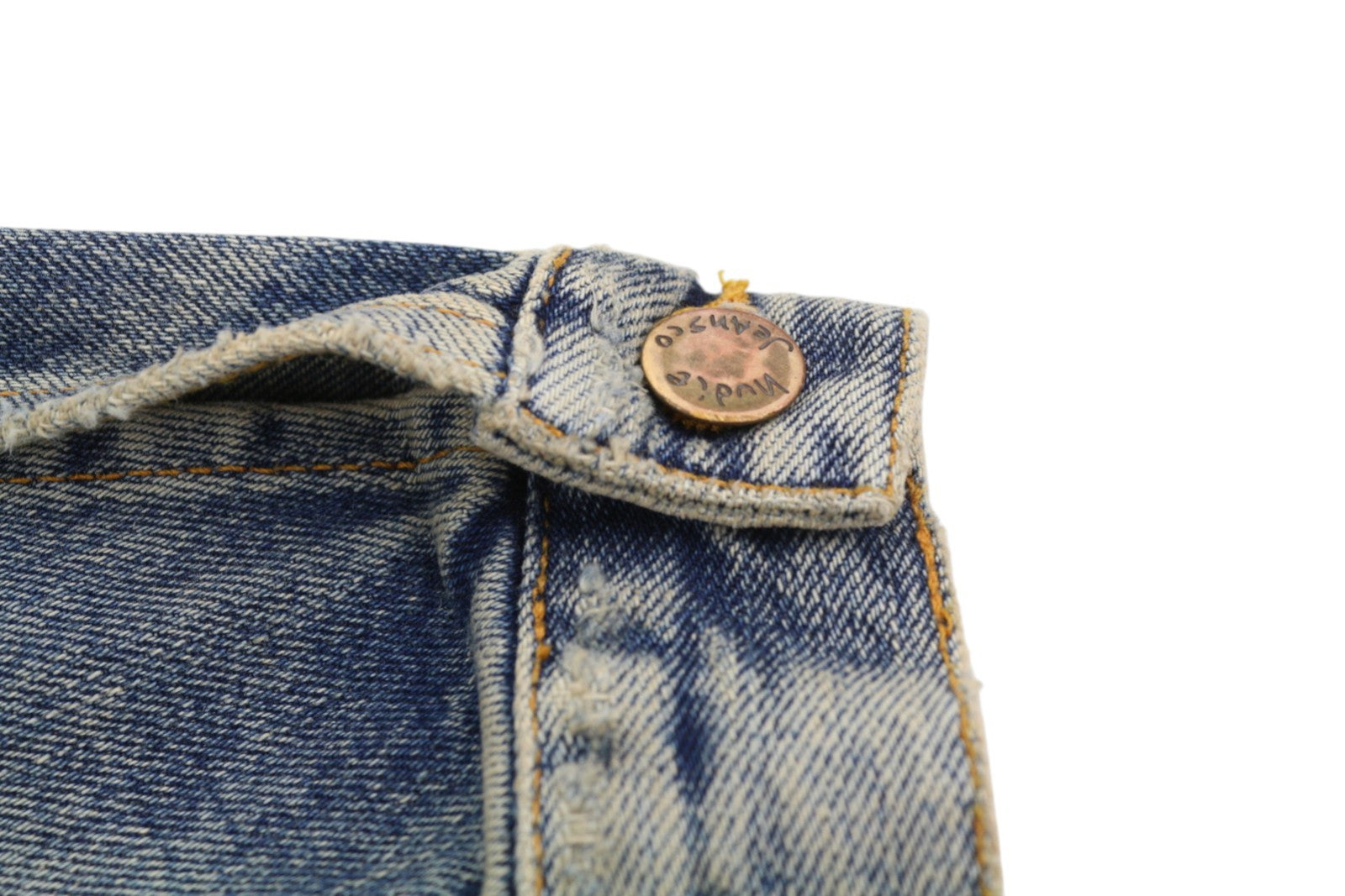 NUDIE JEANS Billy Men Jacket M Shimmering Indigo Button Washed Ripped Distress