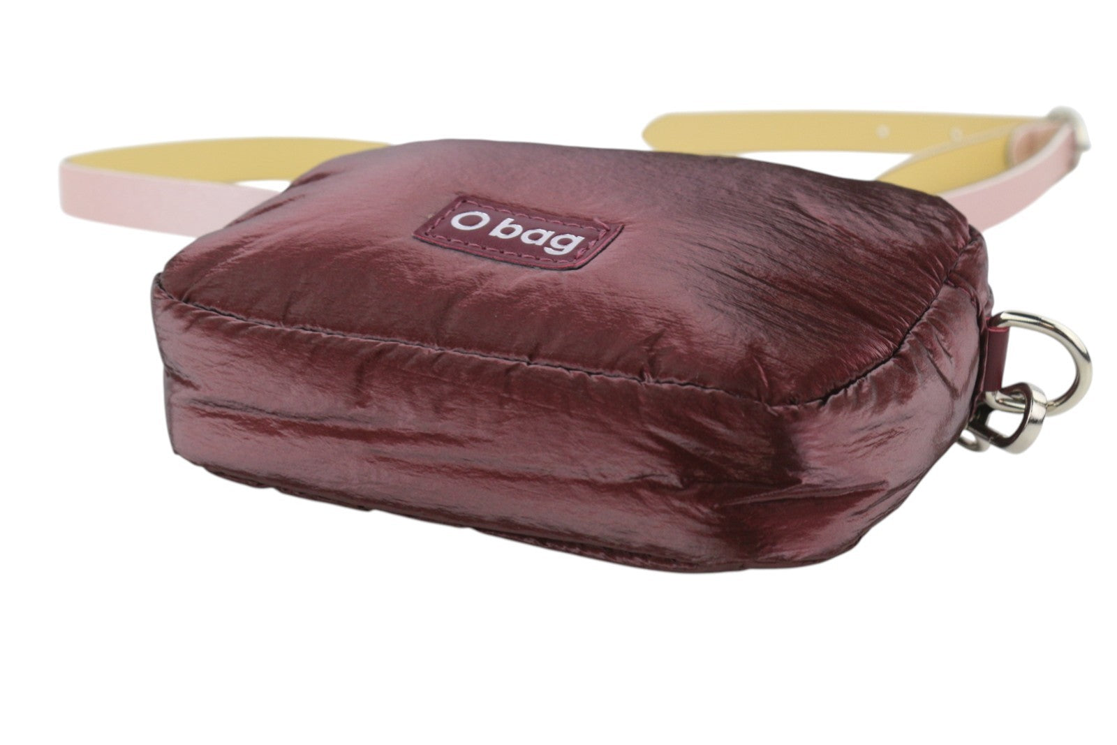 O BAG Extra Pocket Women Bag OS Burgundy Zip Closure Adjustable Strap Crossbody