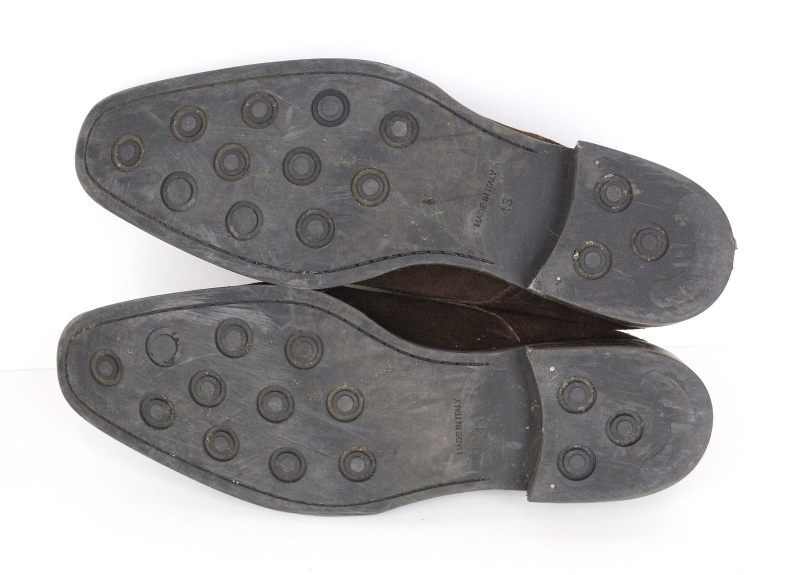 SUITSUPPLY Men's Formal Shoes EU43 Brown Suede Leather Double Buckle