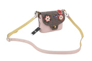O BAG Micro Pocket Mix Women Bag OS Pink Adjustable Strap Flower Small Crossbody