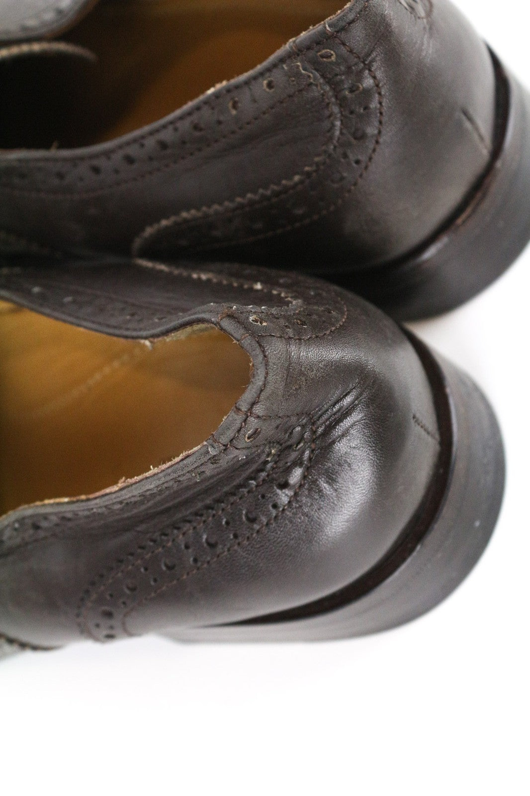 SUITSUPPLY Men's Formal Shoes EU42 Brown Leather Low Lace-Up Dress