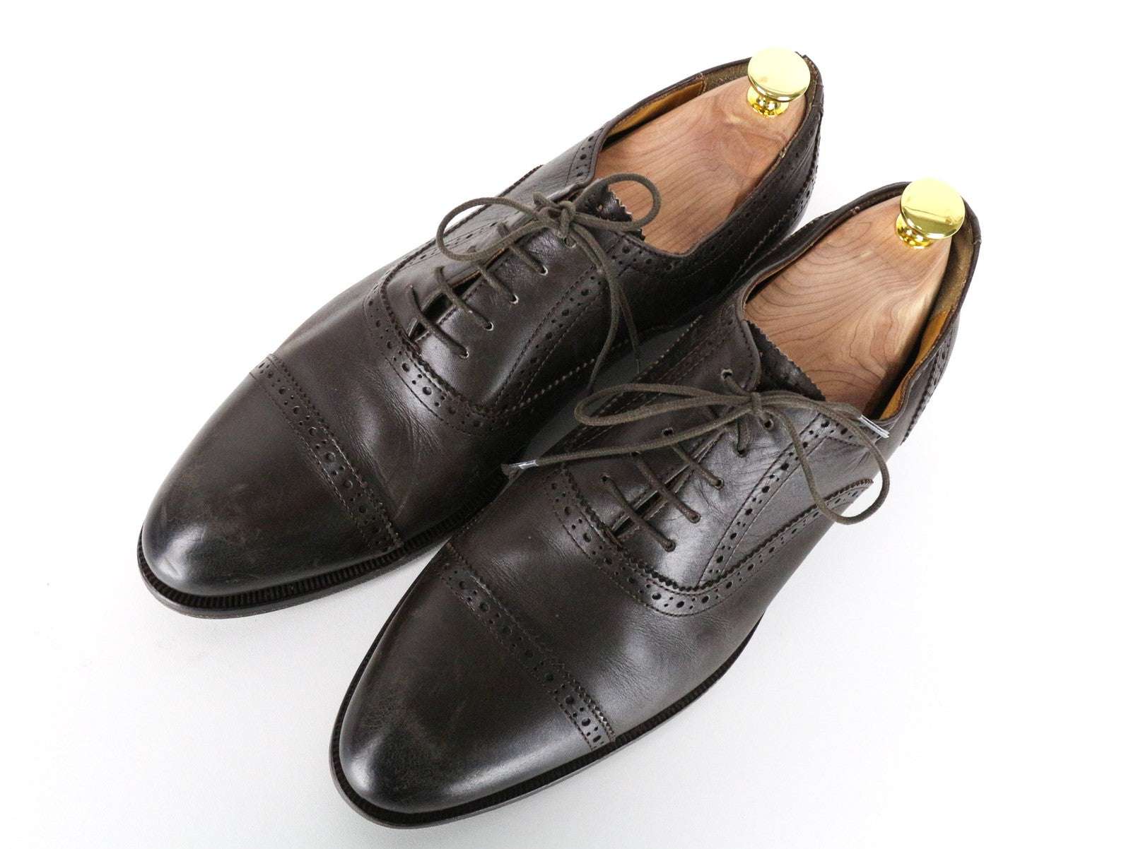 SUITSUPPLY Men's Formal Shoes EU42 Brown Leather Low Lace-Up Dress