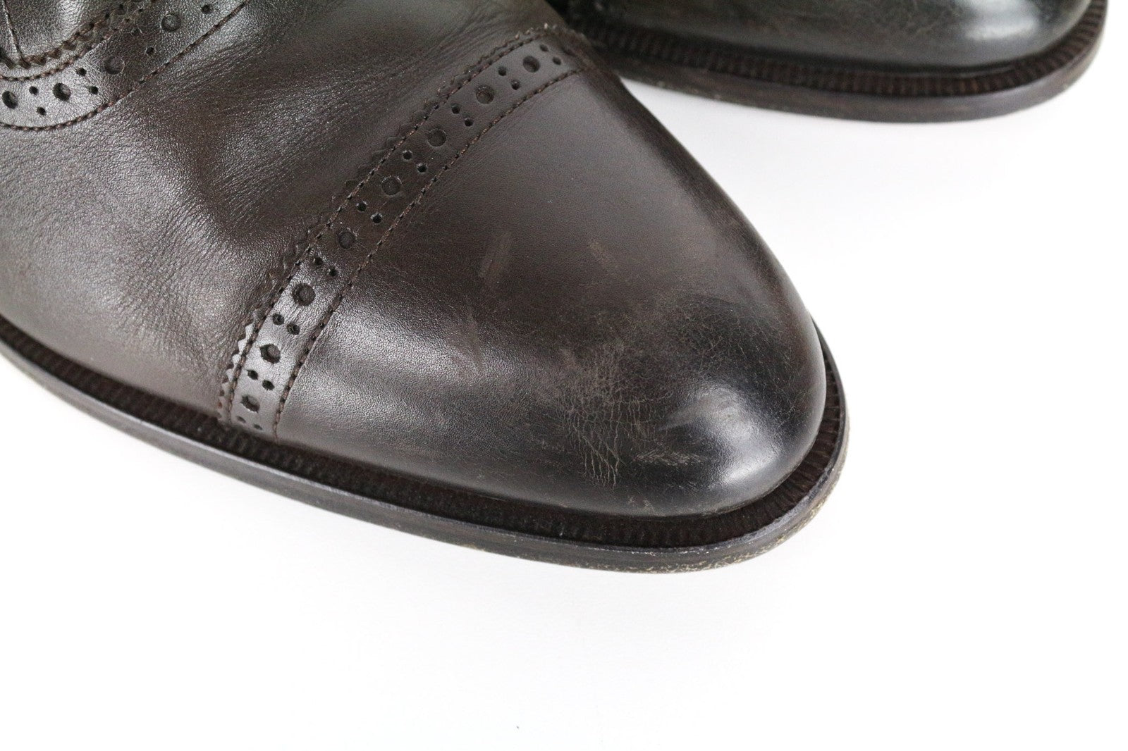 SUITSUPPLY Men's Formal Shoes EU42 Brown Leather Low Lace-Up Dress