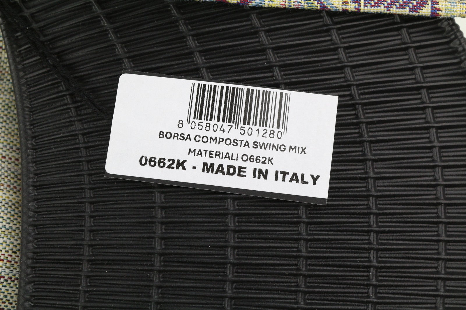 O BAG Swing Women Bag OS Black Textured Silicon Inner Bag Half Moon Crossbody