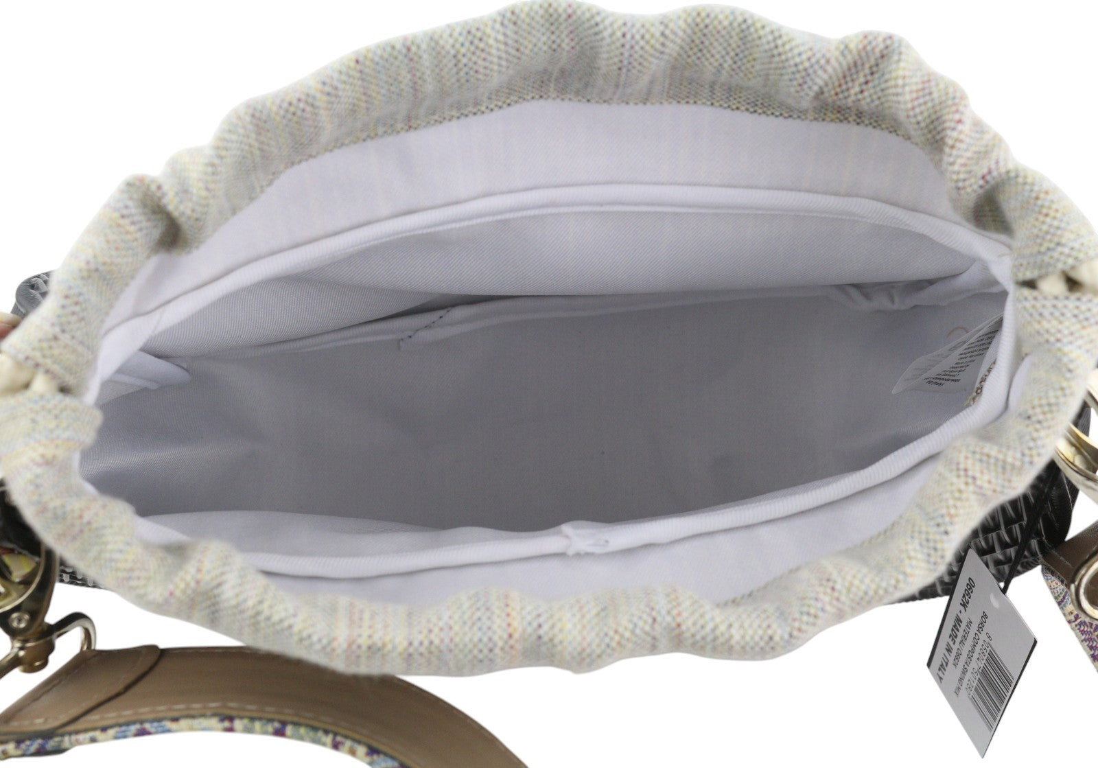 O BAG Swing Women Bag OS Black Textured Silicon Inner Bag Half Moon Crossbody