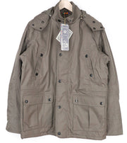 TUCANO URBANO Angus Men's Jacket L Brown Hooded Cotton Blend Moto