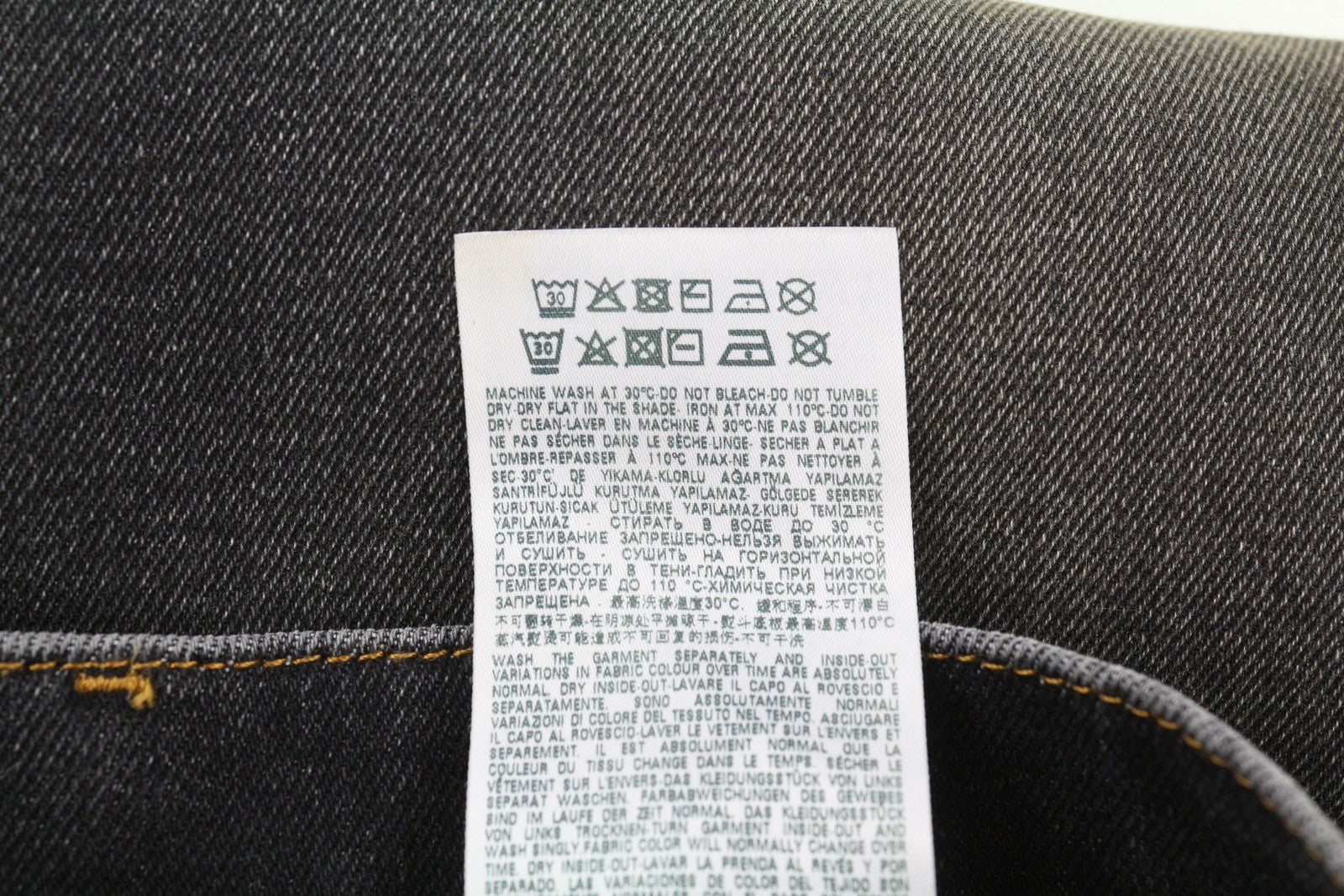 DIESEL 2005 D-Fining 09D66 Men Jeans W32/L32 Black Faded Regular Fit Tapered Leg