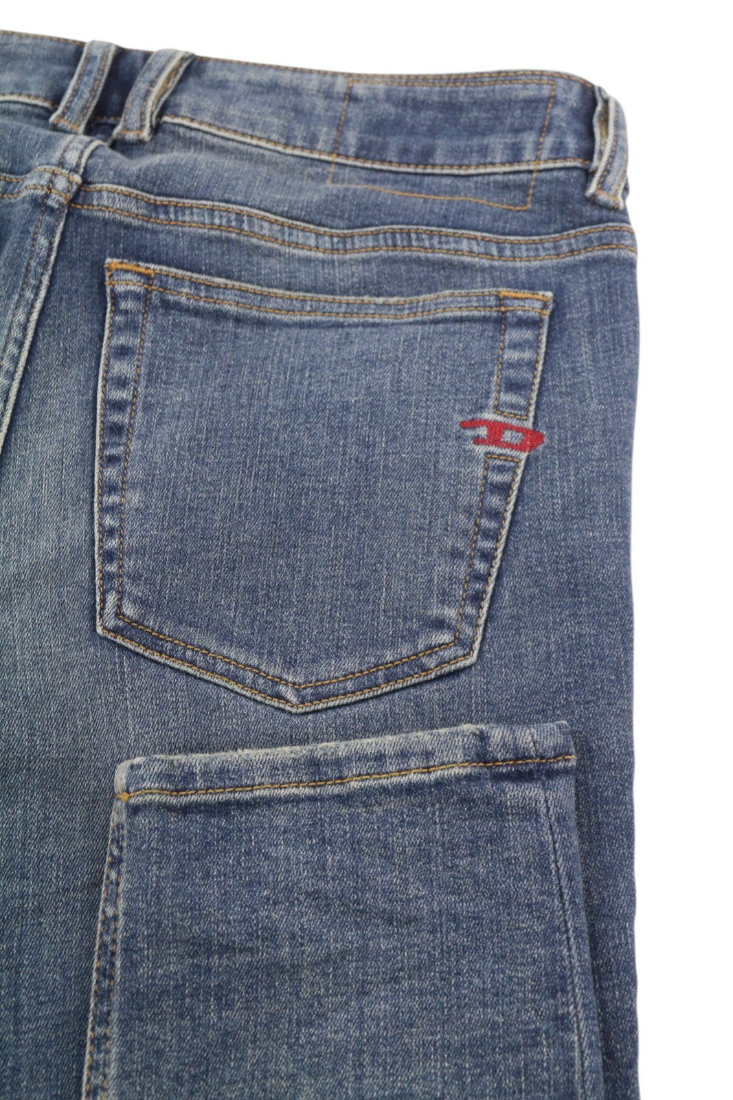 DIESEL 1979 Sleenker 09E43 Men Jeans W30/L32 Blue Distress Skinny Fit RRP$225