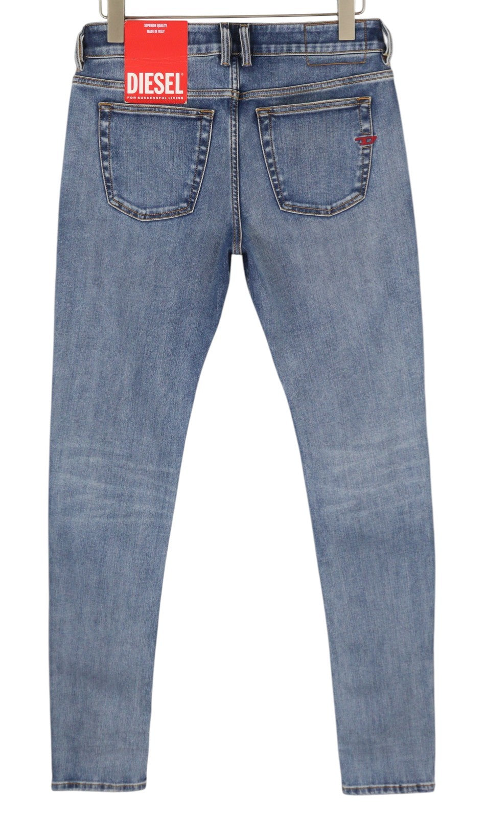 DIESEL 1979 Sleenker 09B66 Men Jeans W31/L34 Blue Faded Skinny Ft Zip Fly Denim