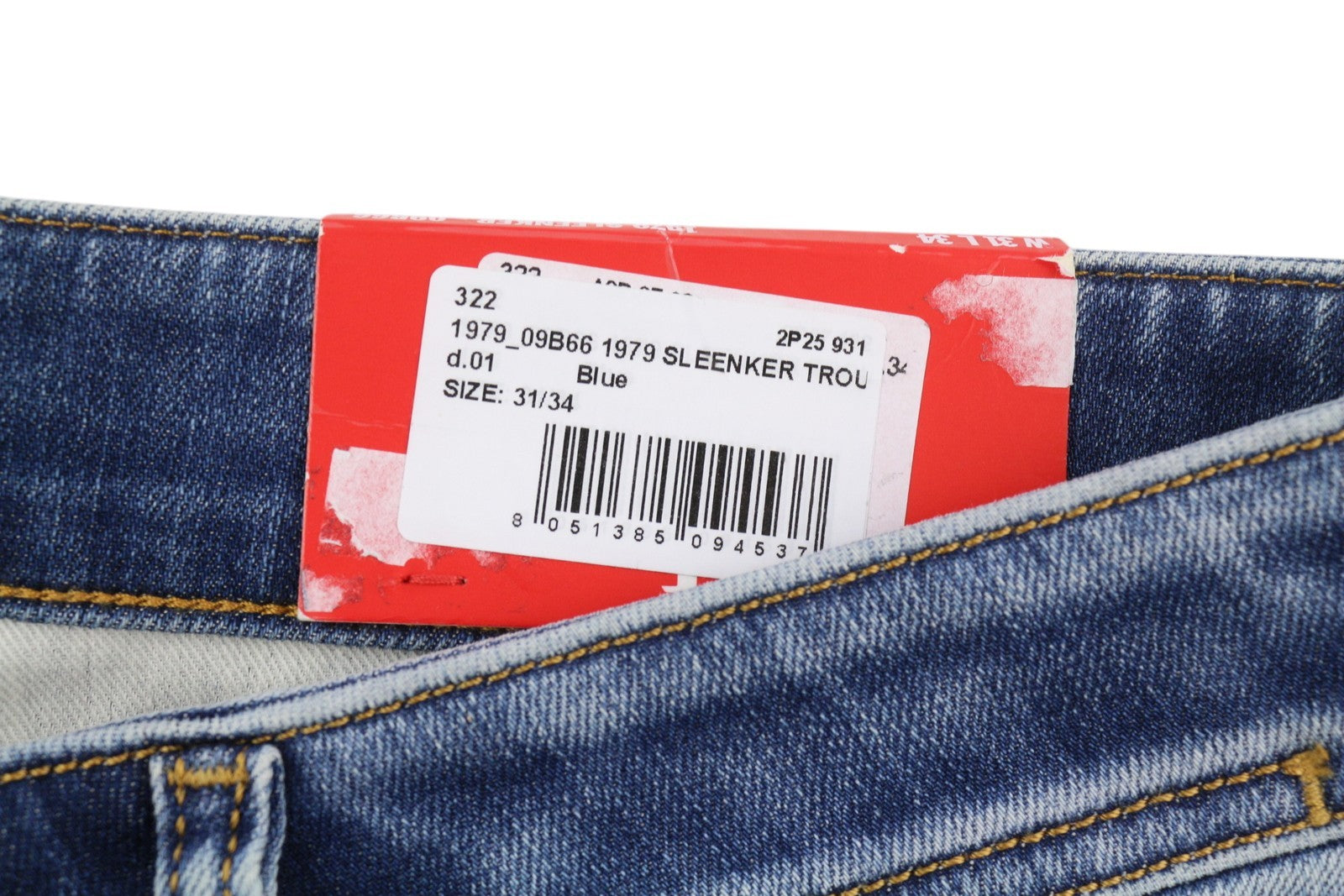 DIESEL 1979 Sleenker 09B66 Men Jeans W31/L34 Blue Faded Skinny Ft Zip Fly Denim