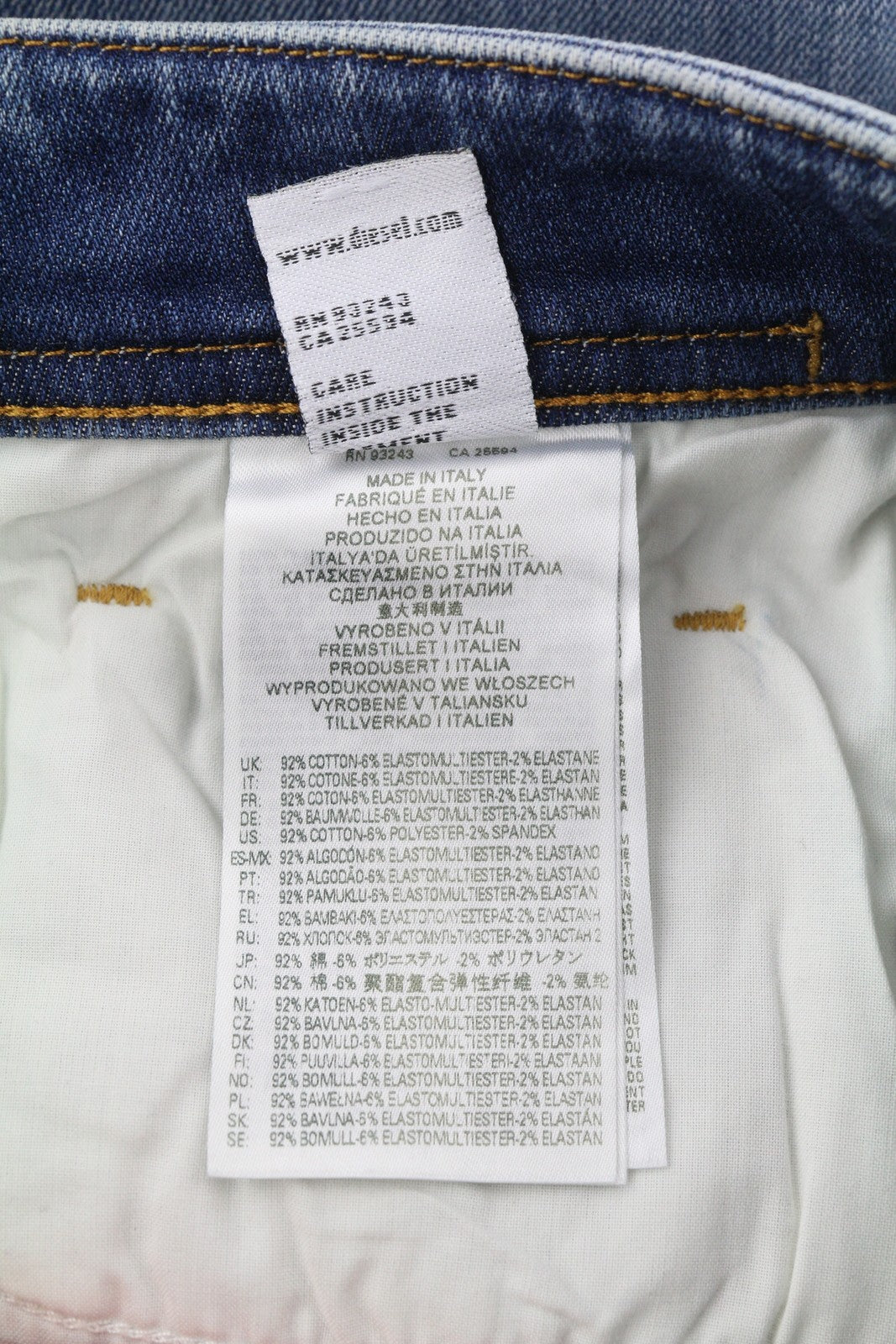 DIESEL 1979 Sleenker 09B66 Men Jeans W31/L34 Blue Faded Skinny Ft Zip Fly Denim