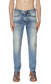 DIESEL 1979 Sleenker 068BI Men Jeans W32/L34 Distress Aged Look Skinny RRP€319