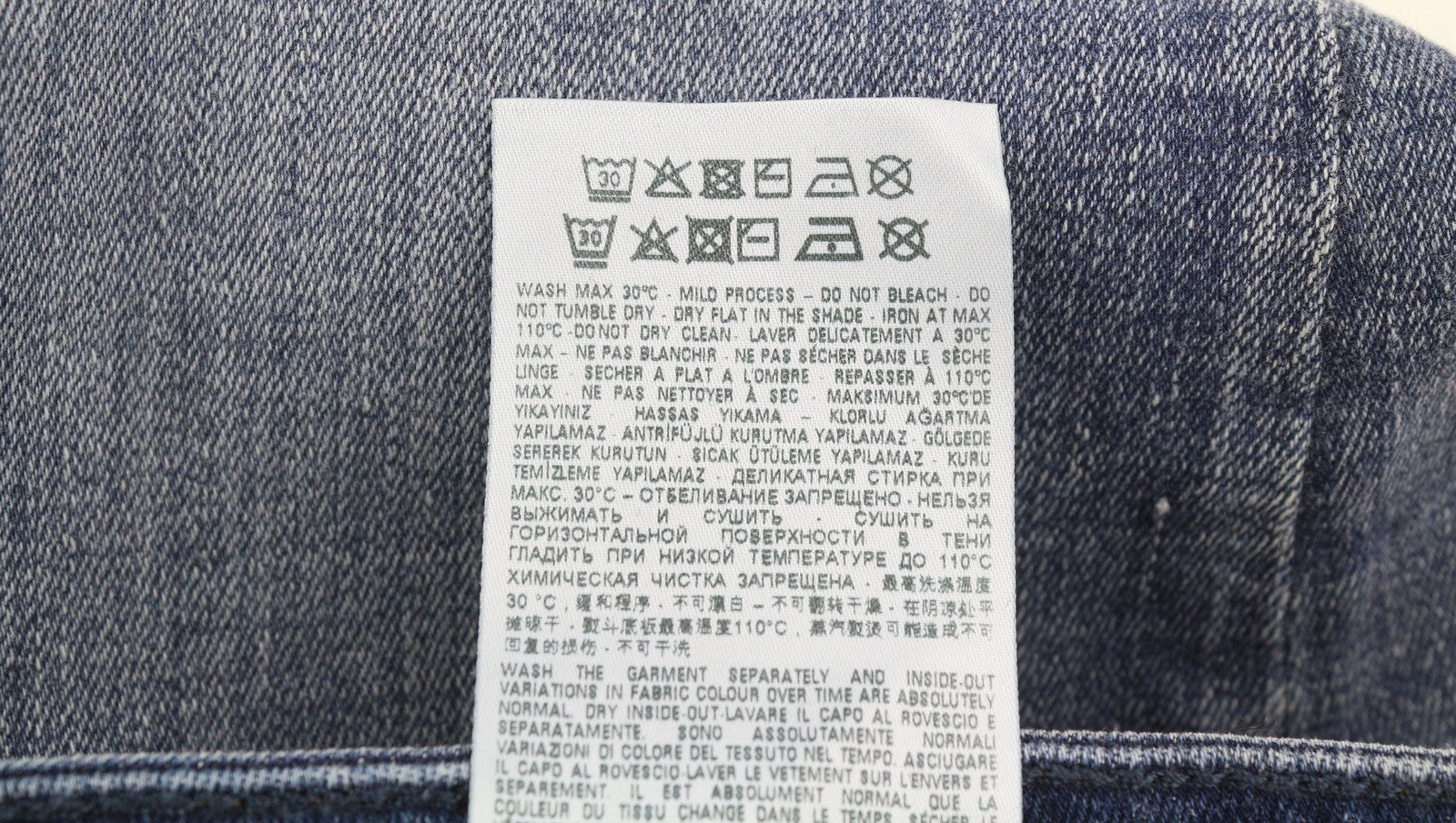 DIESEL 1979 Sleenker 0PFAW Men Jeans W30/L30 Blue Faded Skinny Low Waist RRP$250