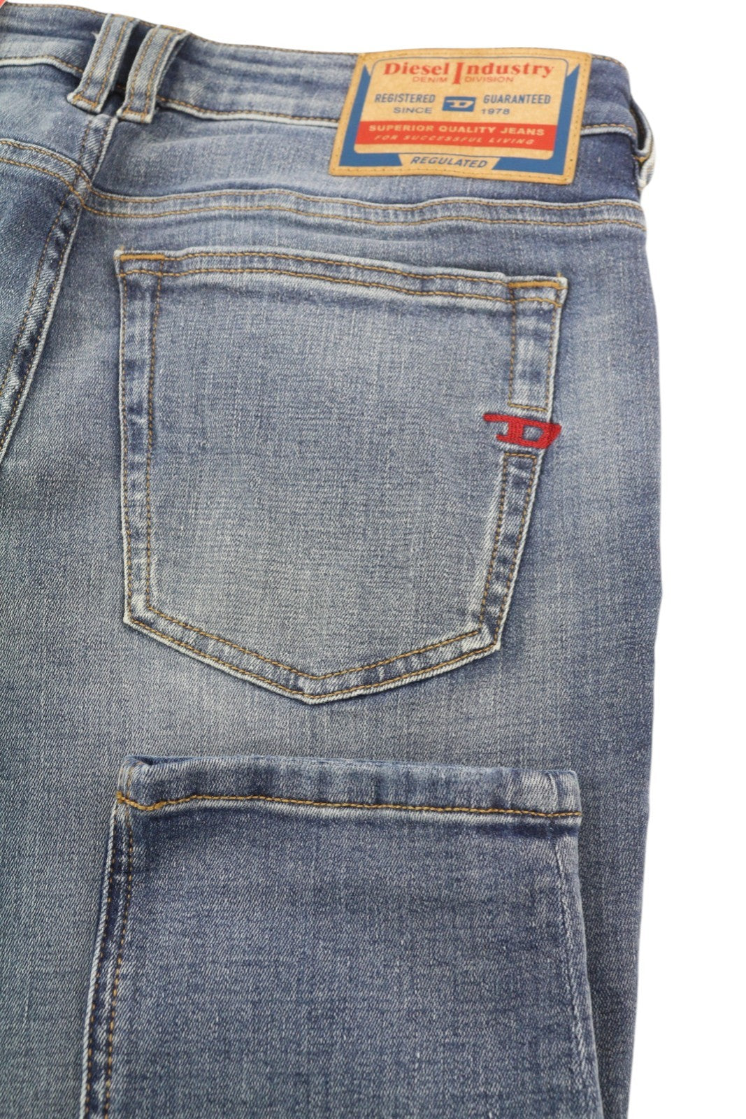 DIESEL 1979 Sleenker 0PFAW Men Jeans W30/L30 Blue Faded Skinny Low Waist RRP$250