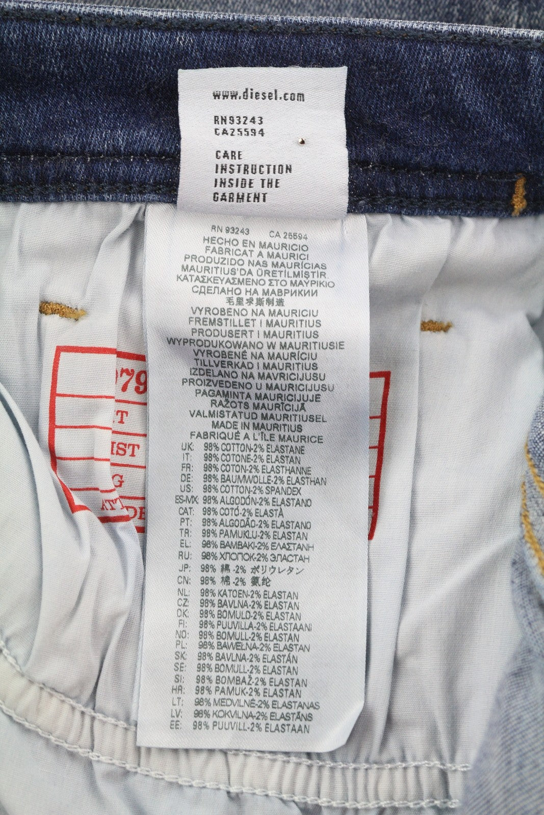 DIESEL 1979 Sleenker 0PFAW Men Jeans W30/L30 Blue Faded Skinny Low Waist RRP$250