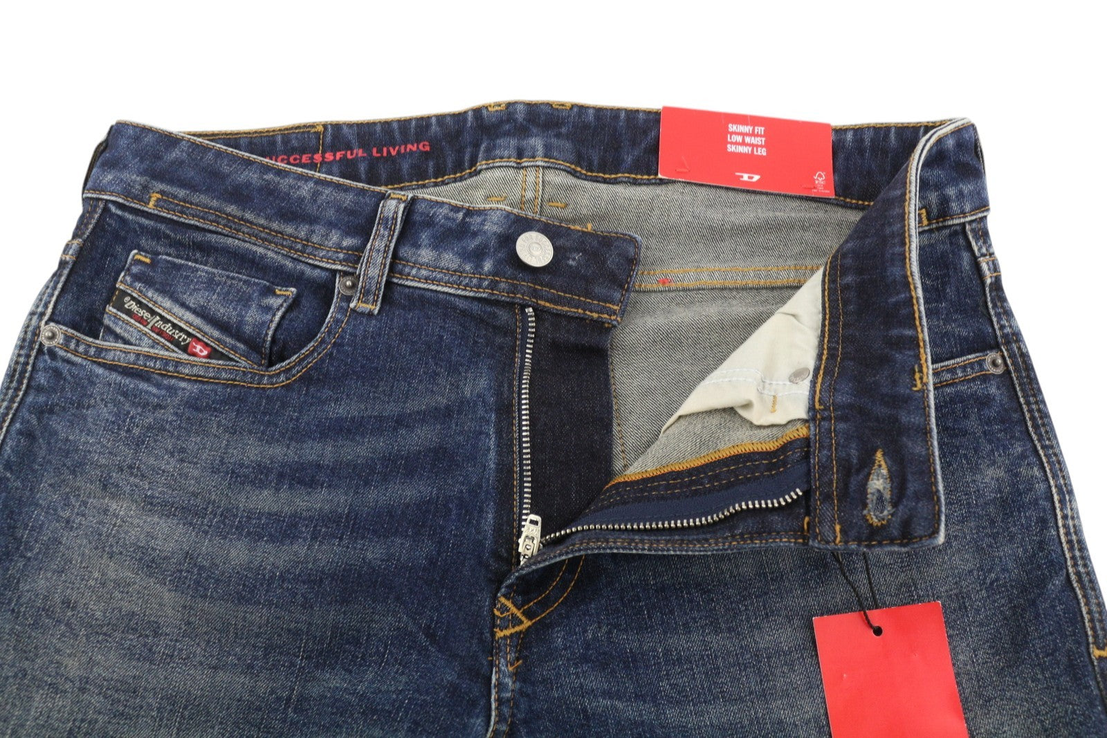 DIESEL 1979 Sleenker 069YY Men Jeans W30/L34 Blue Faded Skinny Leg RRP€225