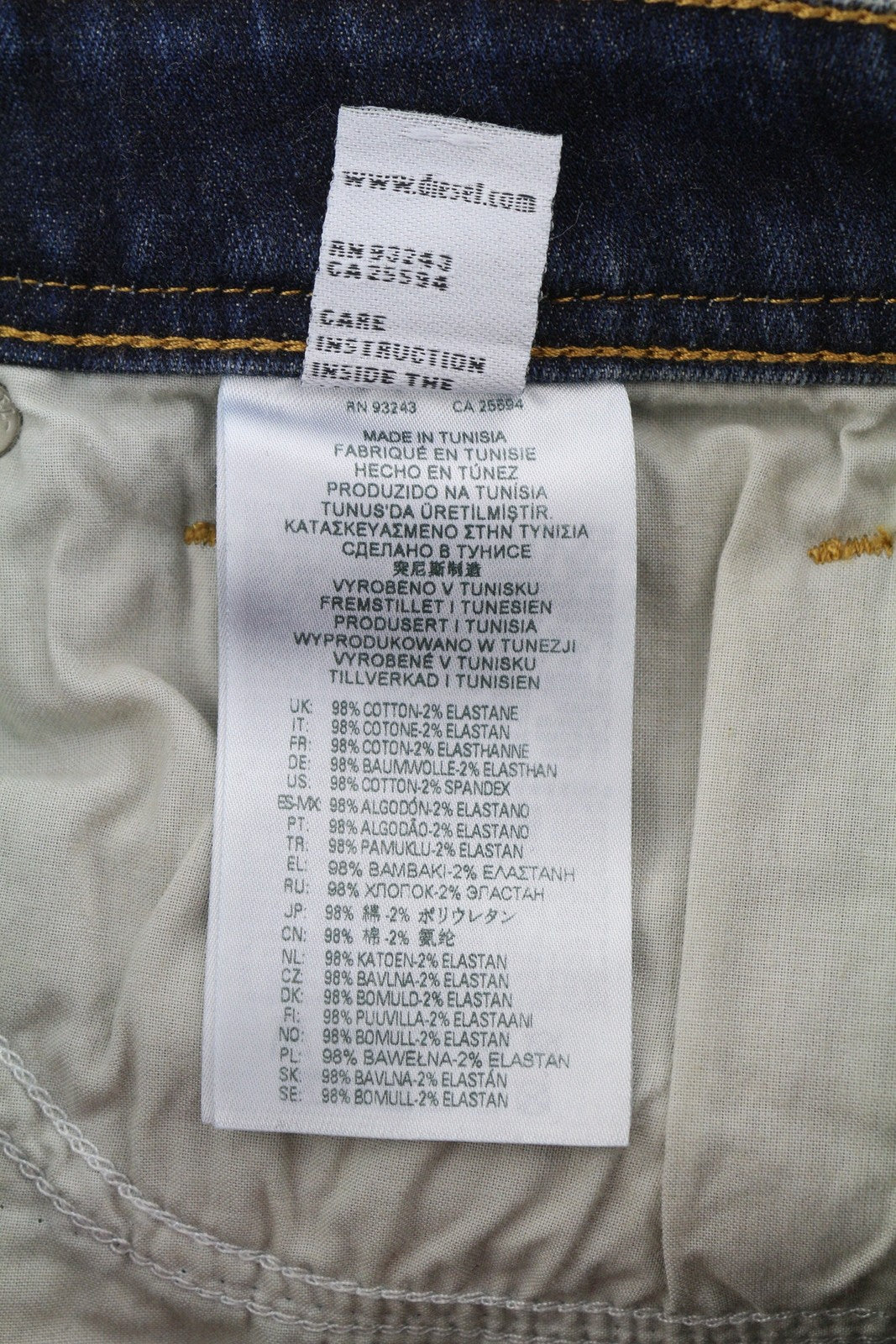 DIESEL 1979 Sleenker 069YY Men Jeans W30/L34 Blue Faded Skinny Leg RRP€225