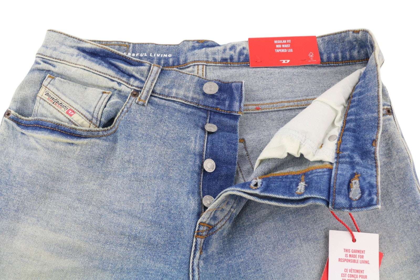 DIESEL 2005 D-Fining 09E86 Men Jeans W31/L30 Blue Distress Regular RRP£220