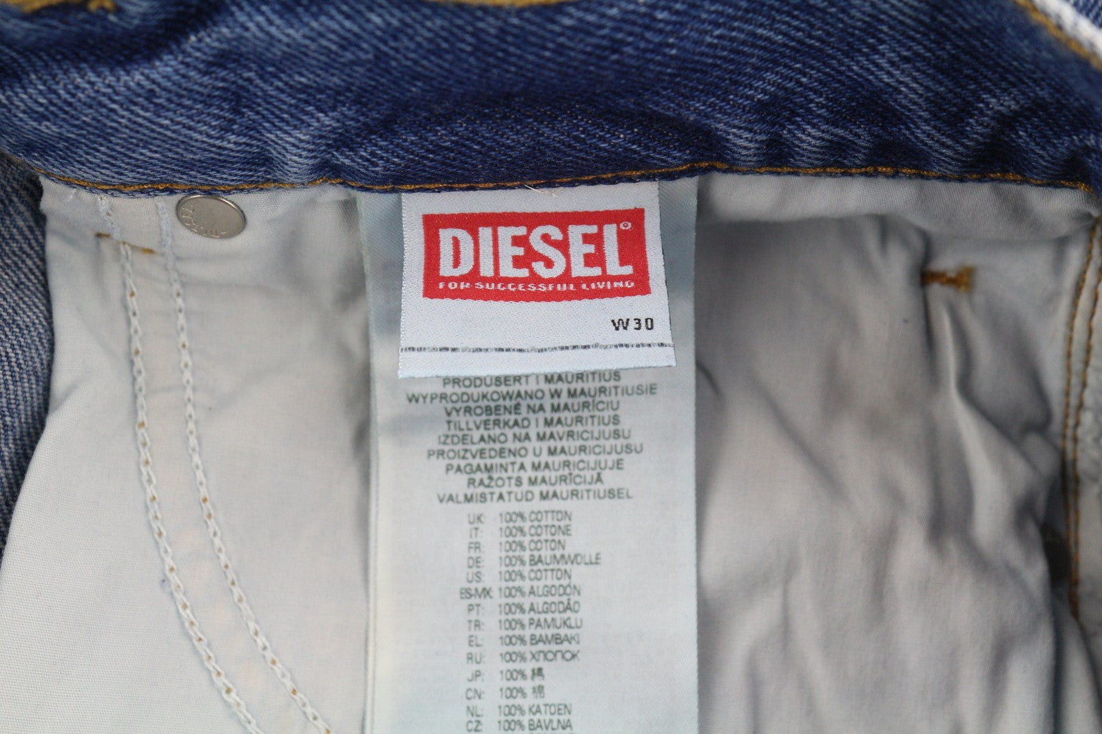 DIESEL 2020 D-Viker 0GYCT Men Jeans W30/L32 Blue Faded Regular Fit RRP£190