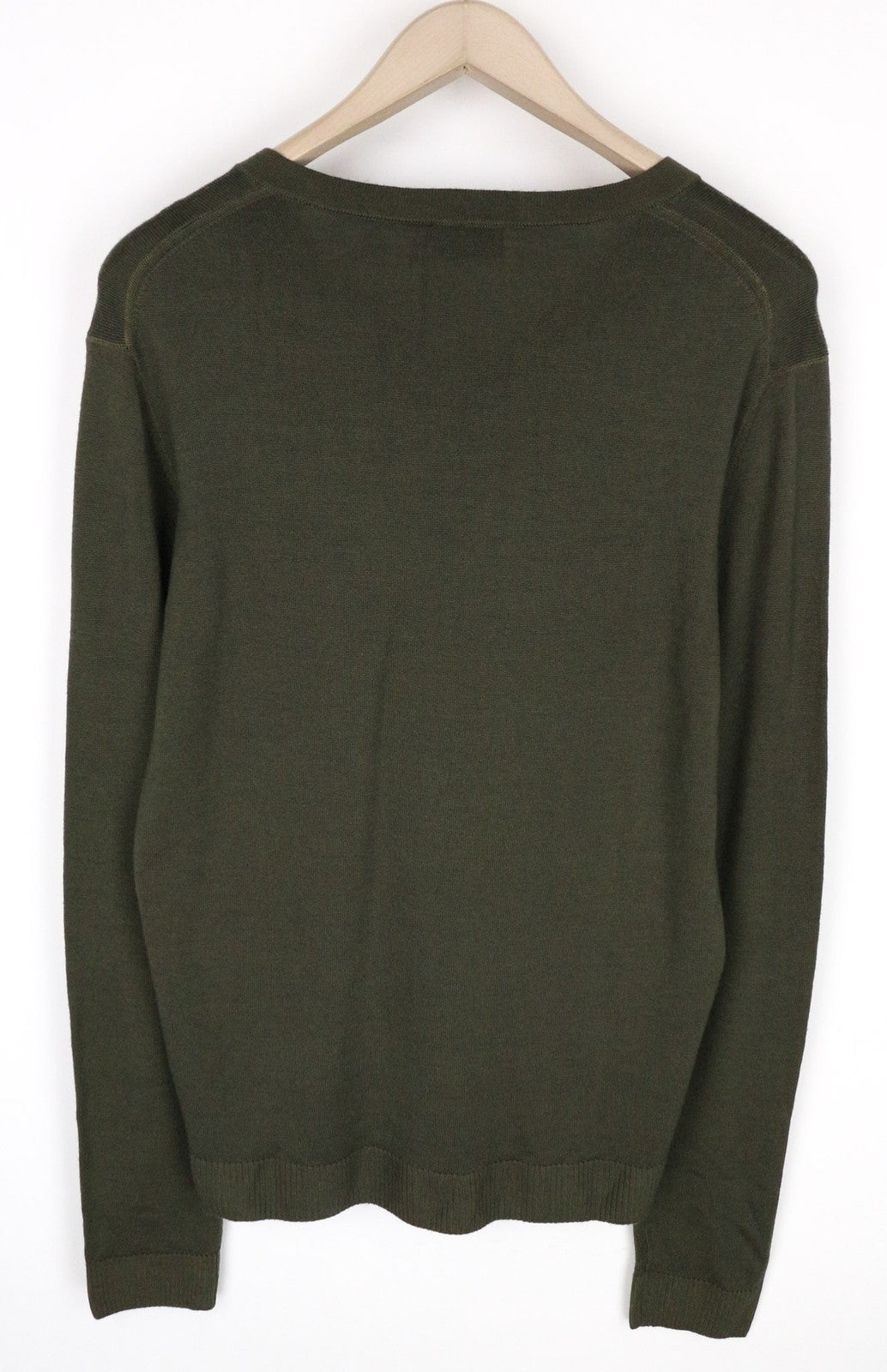 RICHMOND Men's Size 50 Green Wool Pullover Logo Long Sleeve Sweatshirt