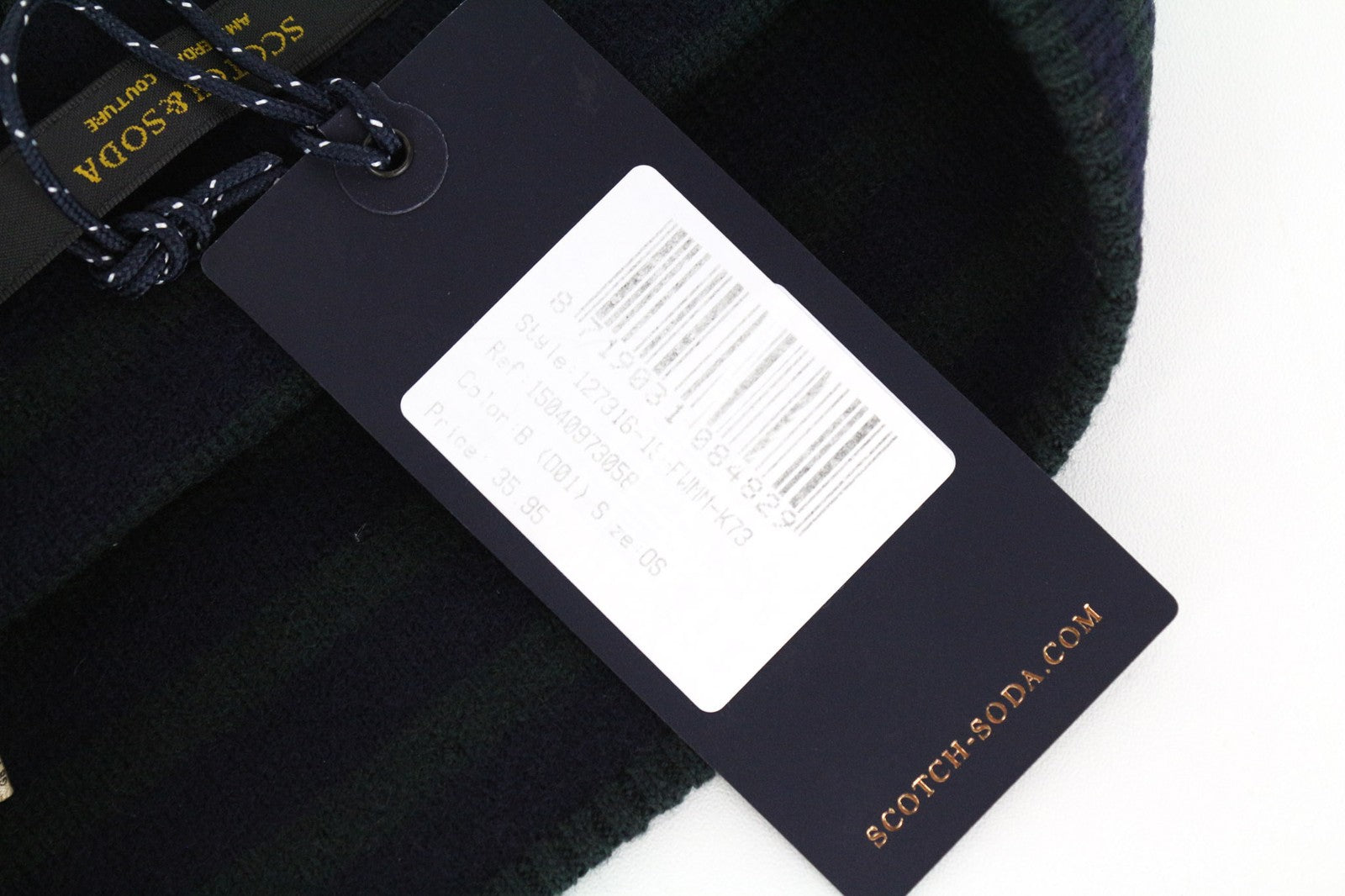 SCOTCH & SODA Men's OS Wool Beanie Duo Purple Blue Stripe Winter Set