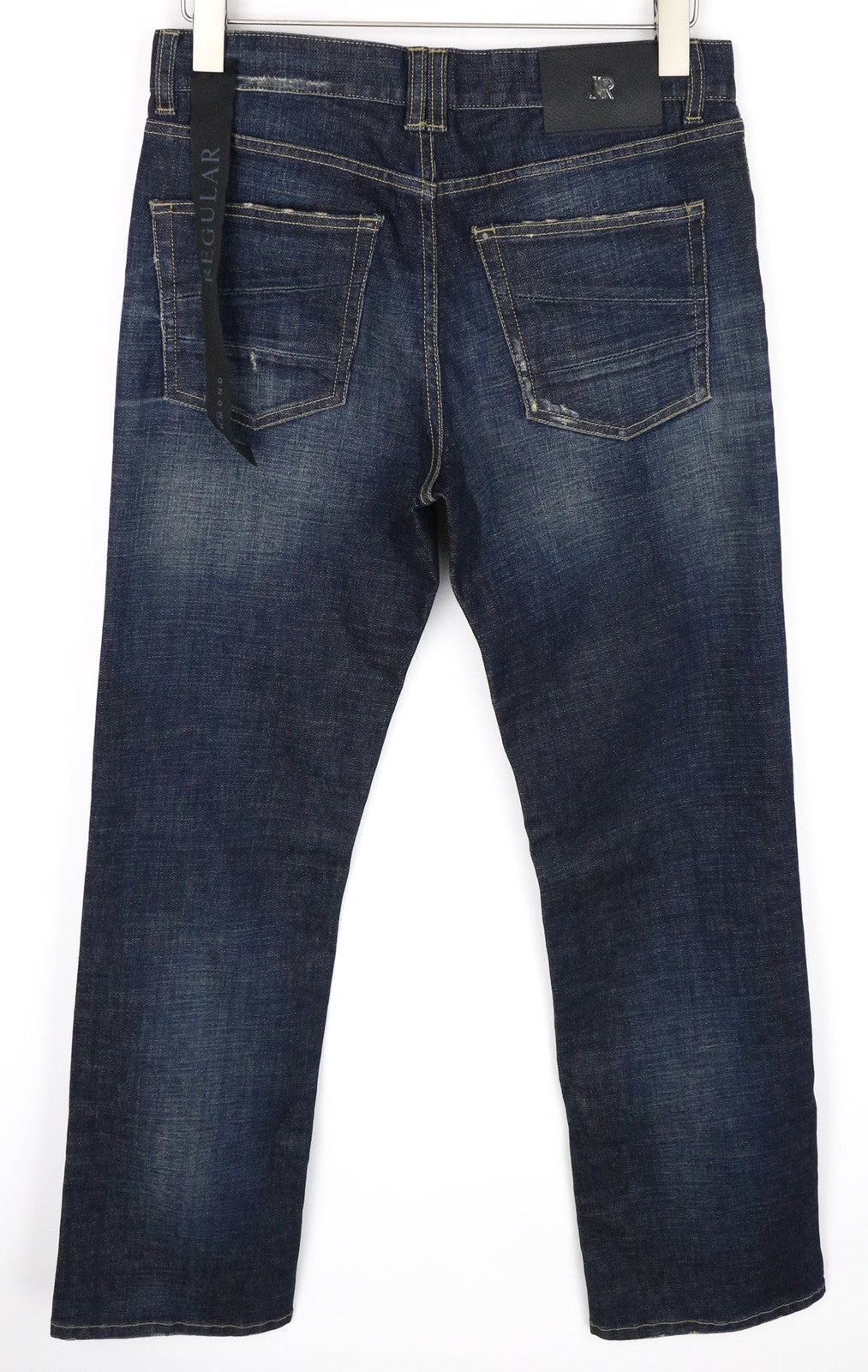 JOHN RICHMOND Men's Jeans 31 Blue Washed Denim Stretch Regular Fit