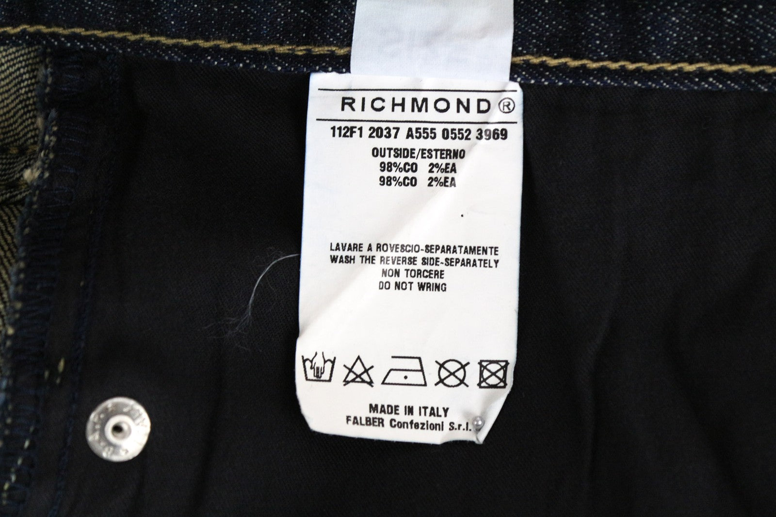 JOHN RICHMOND Men's Jeans 31 Blue Washed Denim Stretch Regular Fit