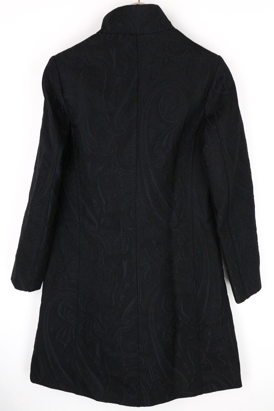 DESIGUAL Innocense Women's Coat ~38 Black Wool Cotton Blend Double Front