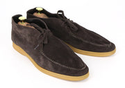 SUITSUPPLY Men's EU44 Dark Brown Suede Leather High-Top Dress Lace Shoes
