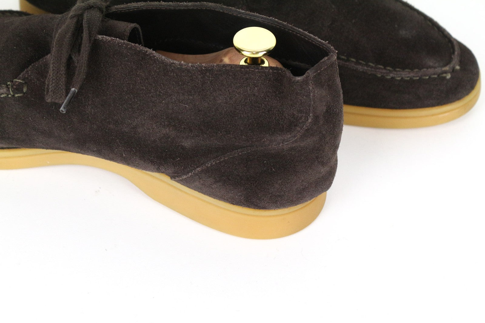 SUITSUPPLY Men's EU44 Dark Brown Suede Leather High-Top Dress Lace Shoes