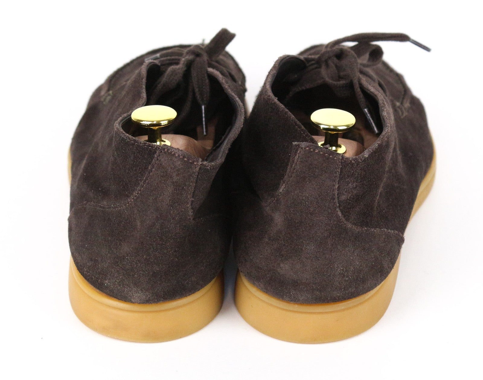 SUITSUPPLY Men's EU44 Dark Brown Suede Leather High-Top Dress Lace Shoes